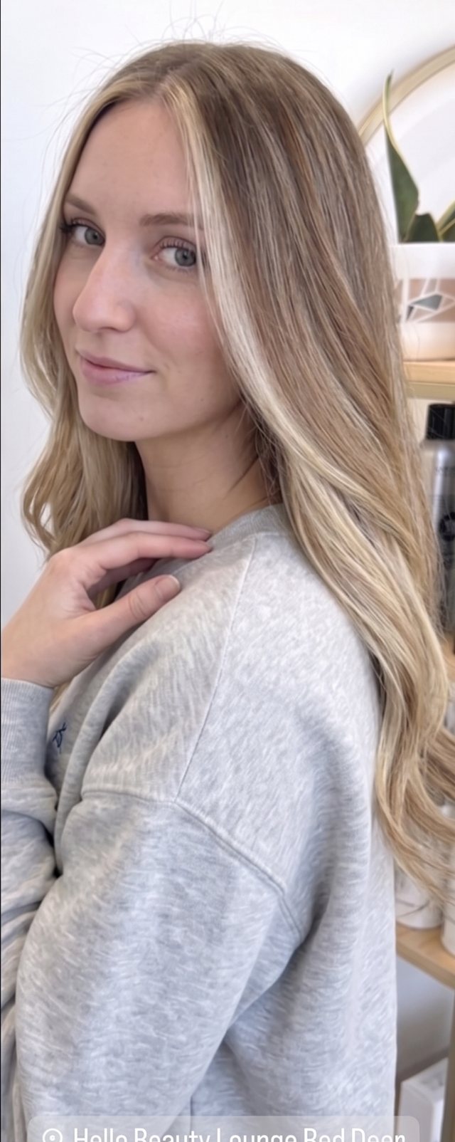 Bright, dimensional blonde after lightening and toning