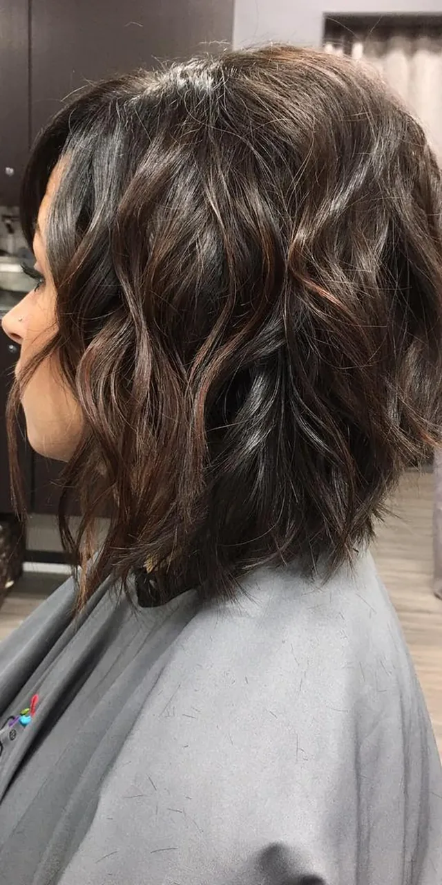 Textured Brunette Lob